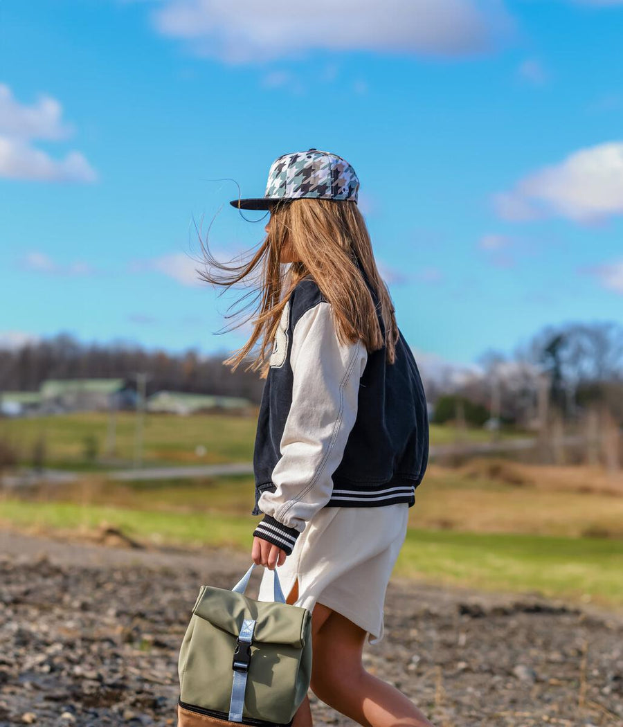 Kid's Houndstooth Snap Back Hat