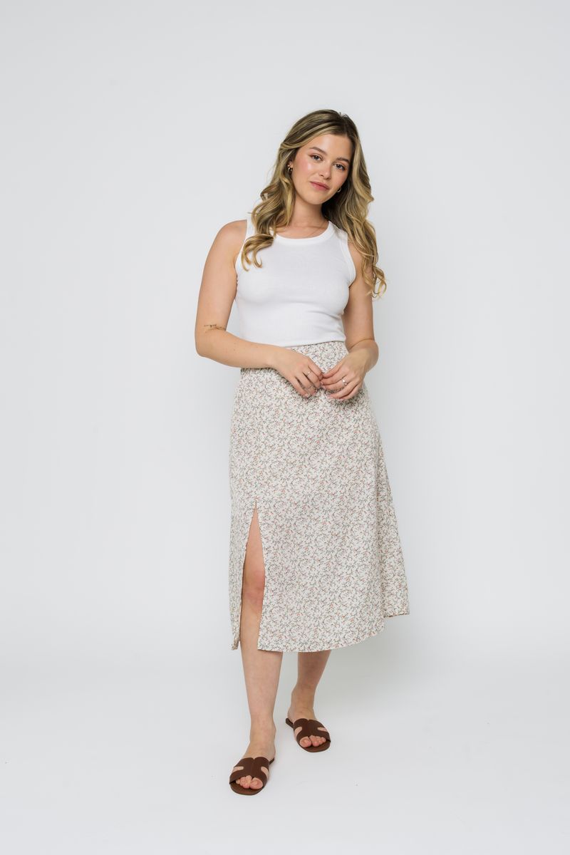 Ladies Georgia - A Line Skirt - Summer Vines