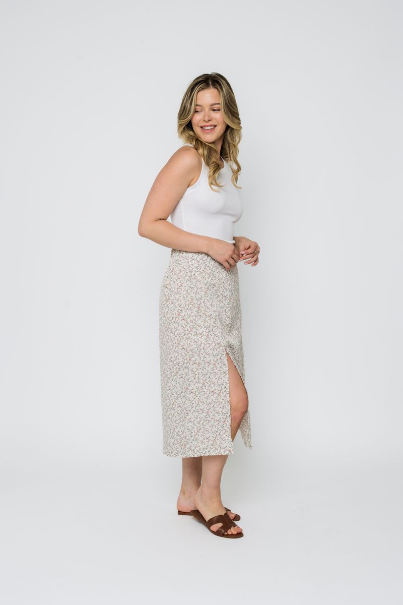 Ladies Georgia - A Line Skirt - Summer Vines