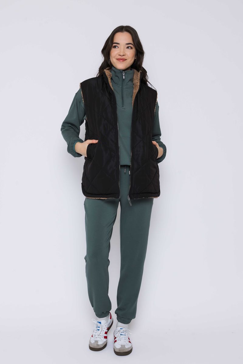 Ladies Julie Reversible Sherpa Lined Vest