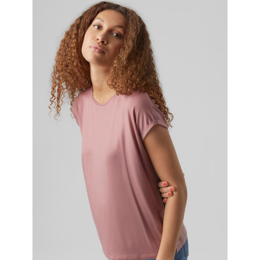 Ladies Mava Plain T-Shirt - Nostalgia Rose