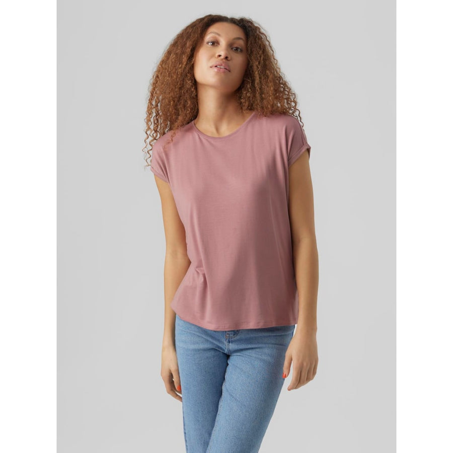 Ladies Mava Plain T-Shirt - Nostalgia Rose