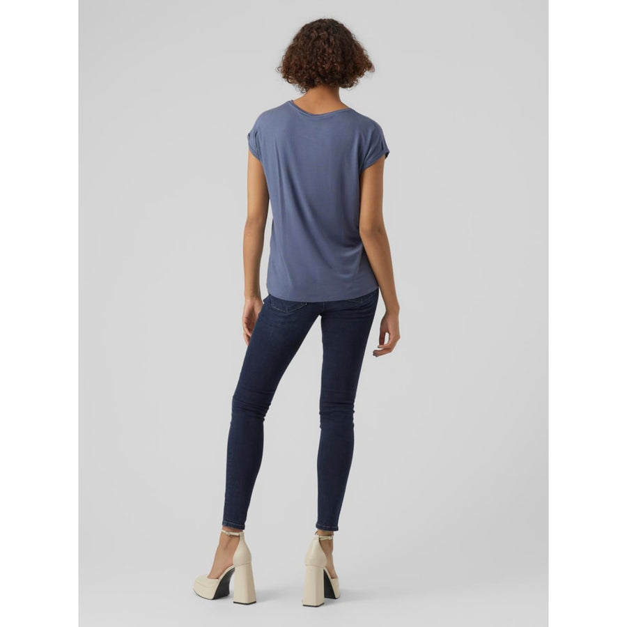 Ladies Mava Plain T-Shirt - China Blue