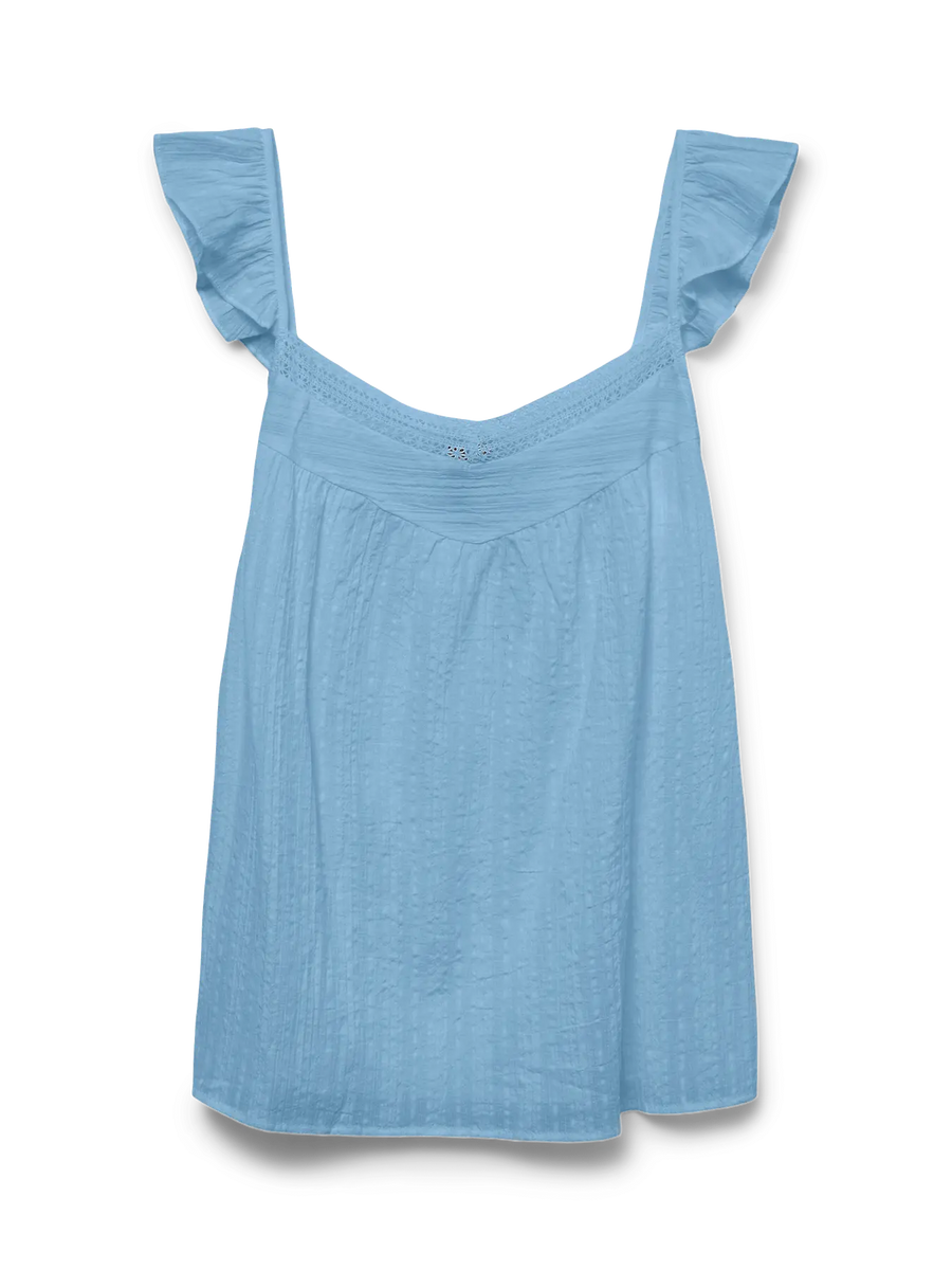 Ladies Singlet Top - Airy Blue