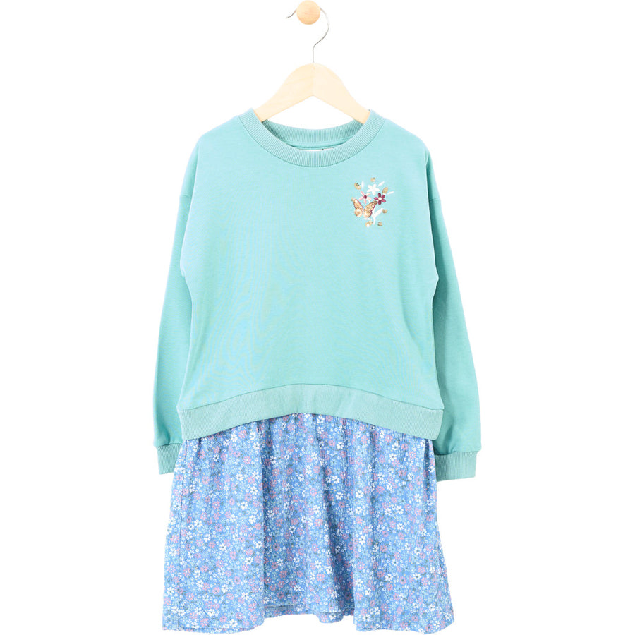 Girls (2-7) Fooler Dress - Smoke Blue