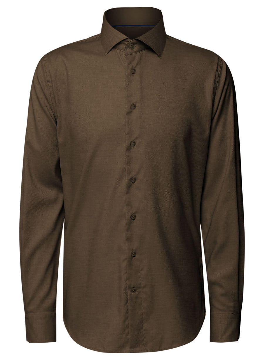 Men's Dustin Long Sleeve Dress Shirt - Bark