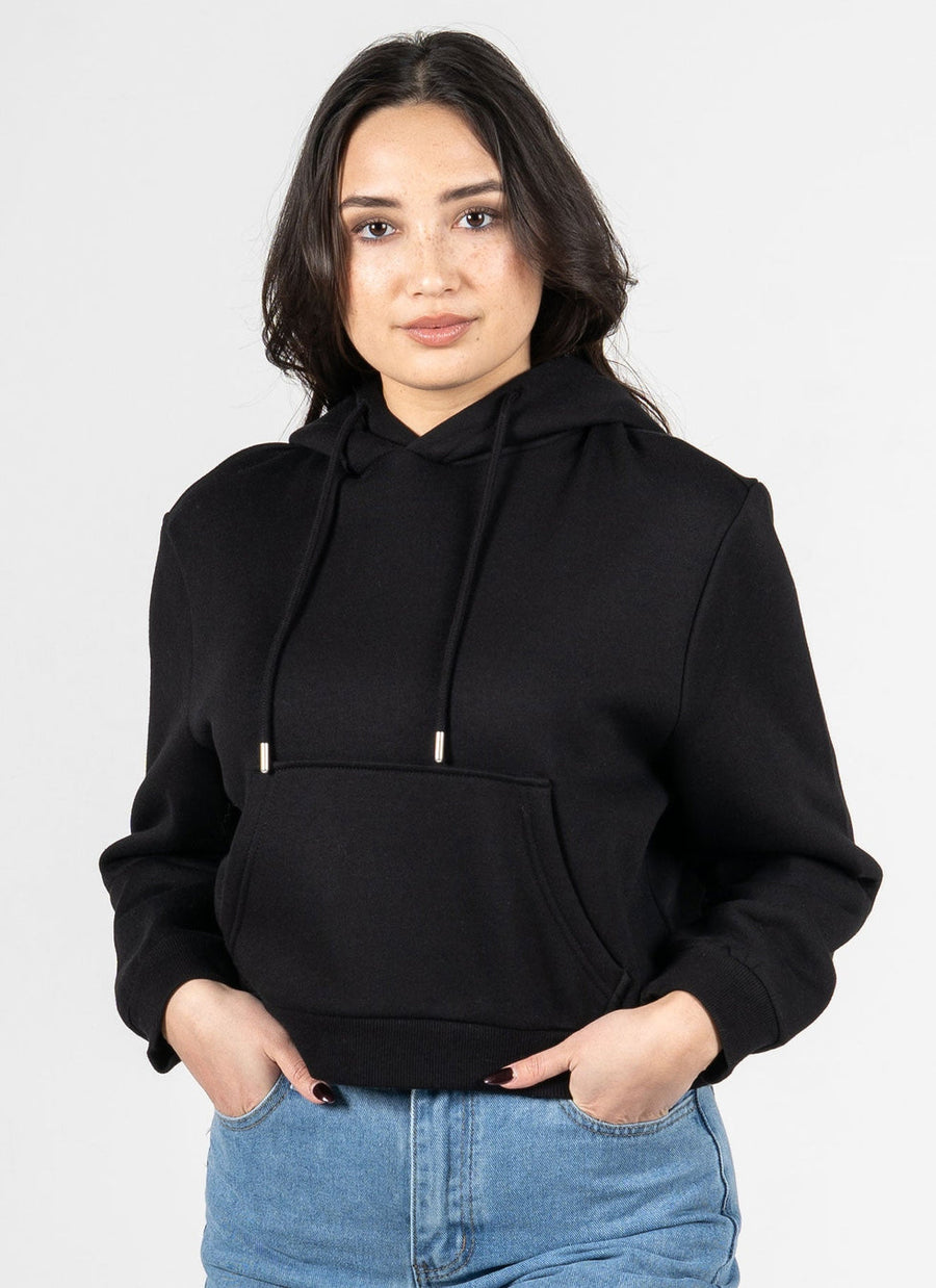 Ladies Fleece Hoody - Black