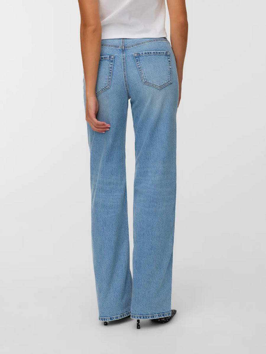 Ladies High Rise Wide Leg Jean - 32