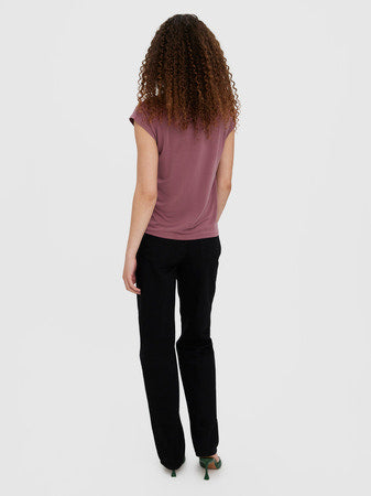 Ladies Filli VNeck T-Shirt - Rose Brown