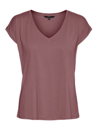 Ladies Filli VNeck T-Shirt - Rose Brown