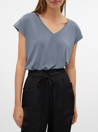 Ladies Filla VNeck T-Shirt - Stormy Weather