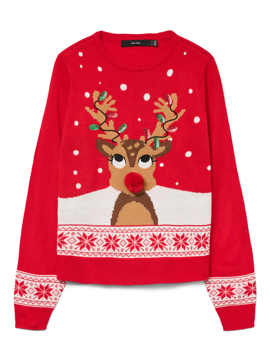 Unisex Christmas Sweater - Chinese Red