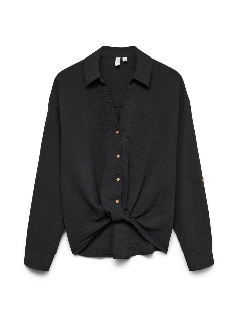 Ladies Izzy Long Sleeve Blouse - Black