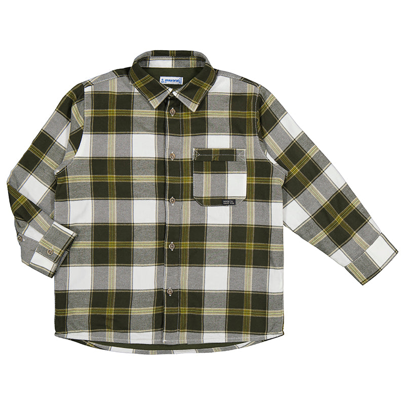 Boy's (2-9) Plaid Top - Green