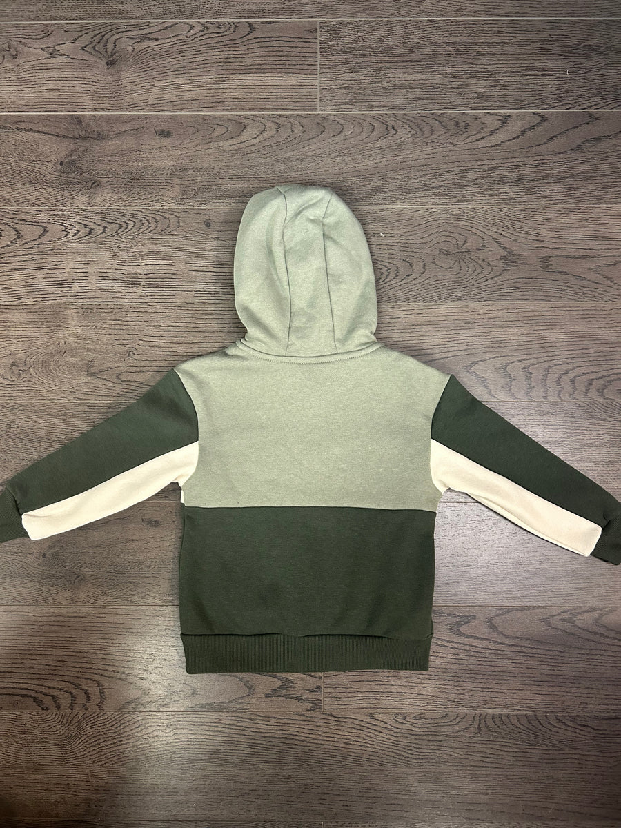 Boy's (2-14) Zip Up Hoodie - Khaki