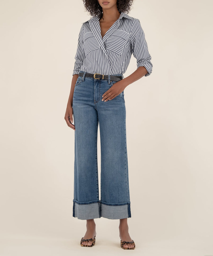 Ladies Meg High Rise Wide Leg Jean