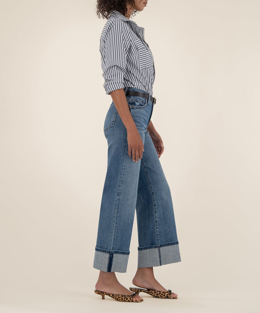 Ladies Meg High Rise Wide Leg Jean