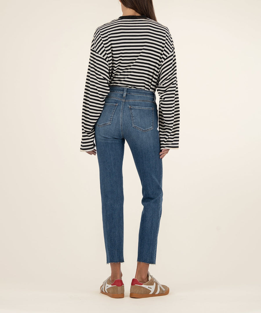 Ladies Reese High Rise Ankle Straight Jean
