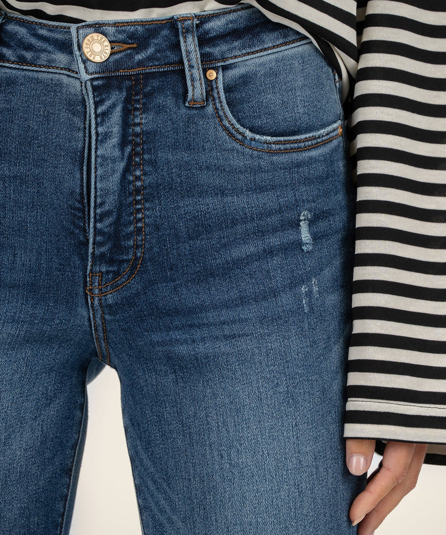 Ladies Reese High Rise Ankle Straight Jean