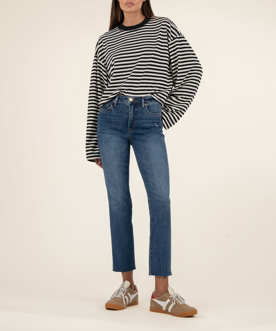 Ladies Reese High Rise Ankle Straight Jean
