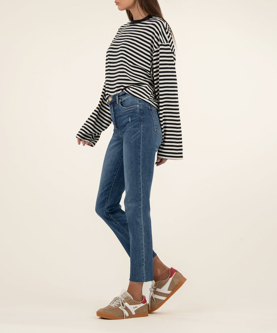 Ladies Reese High Rise Ankle Straight Jean