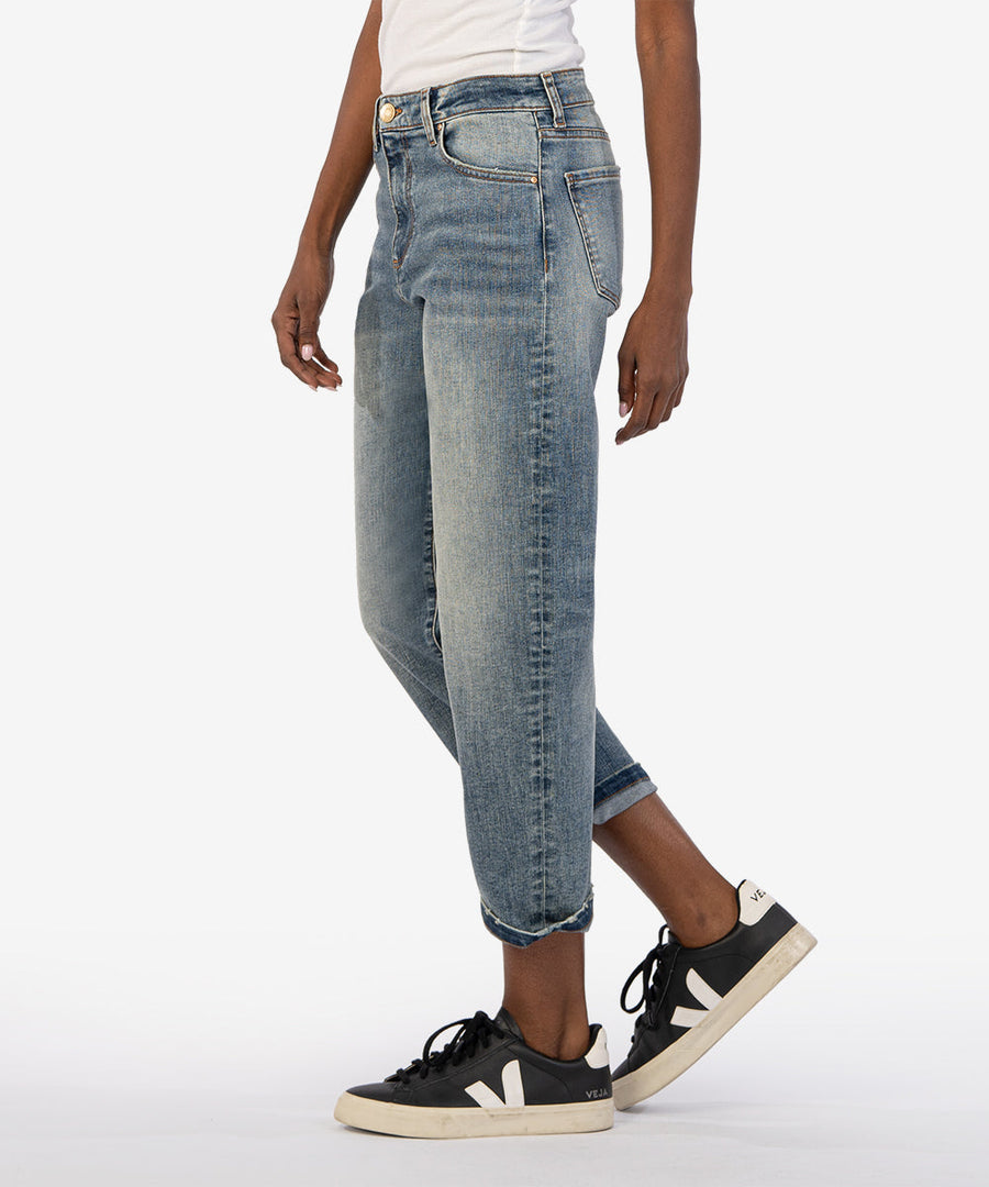 Ladies Sienna Baggy Boyfriend Crop Jean