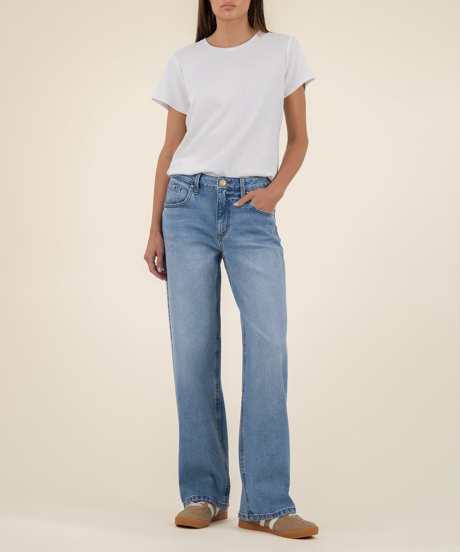 Ladies Selena Baggy Low Rise Straight Leg Jean