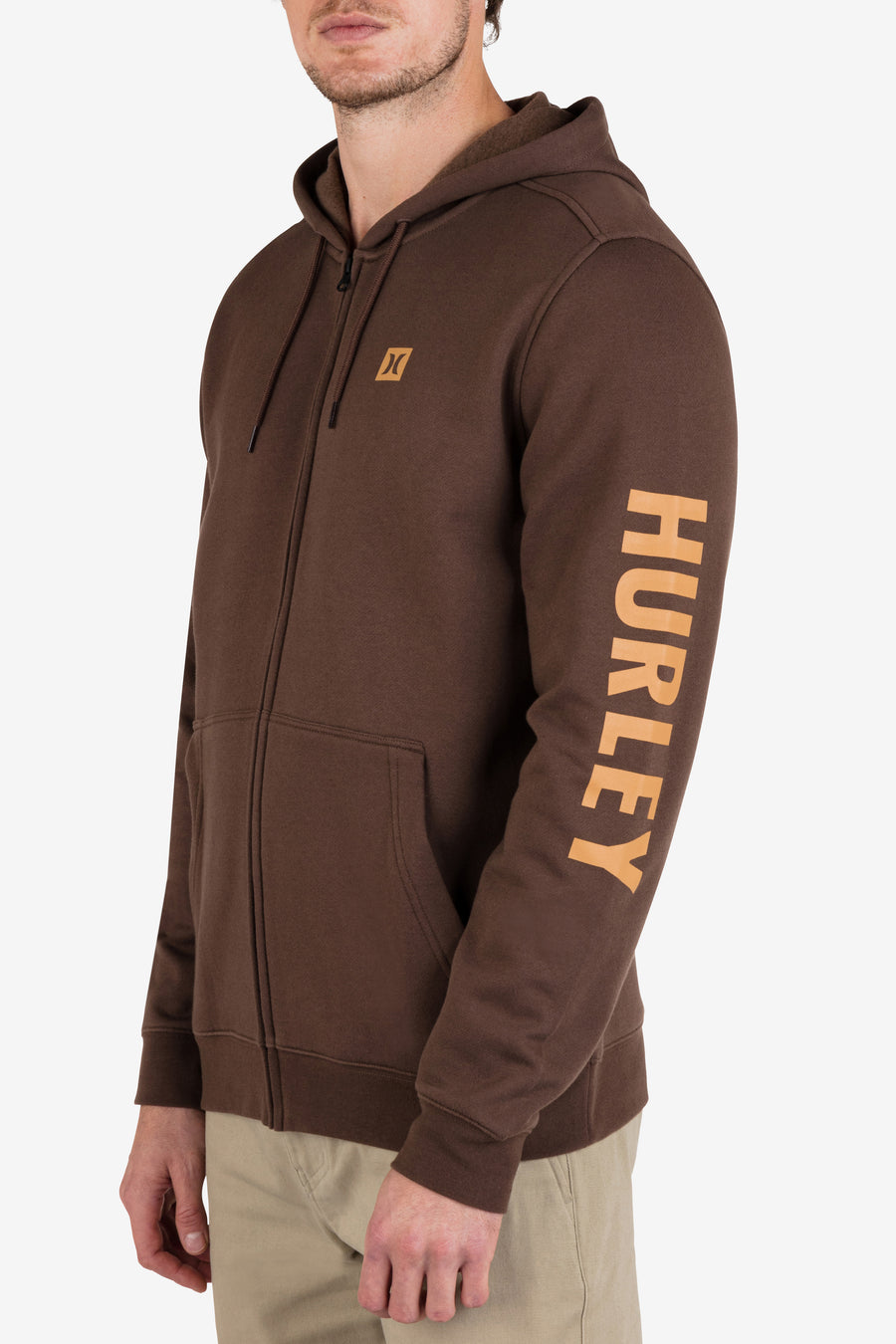 Men's Zip Up Hoodie - Espresso