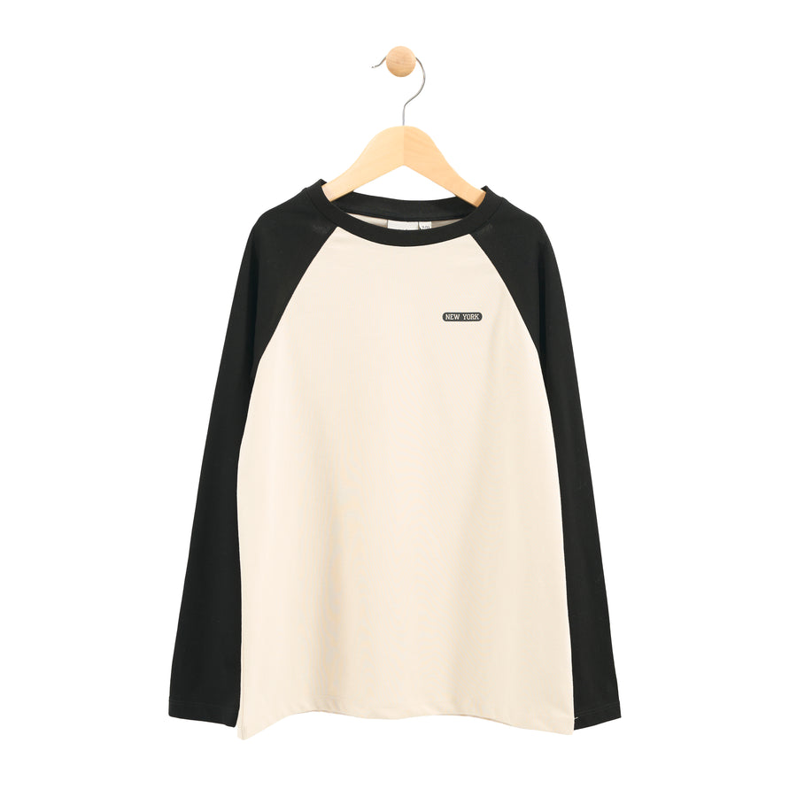 Boy's (2-14) Long Sleeve Top - Black