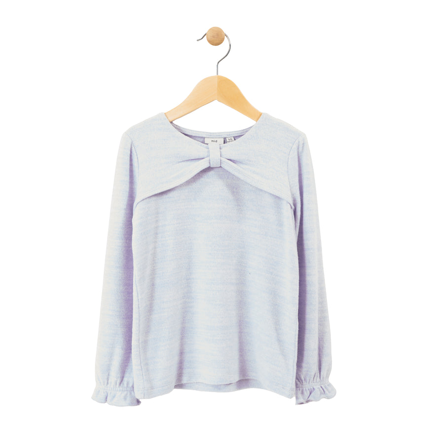 Girl's (2-7) Long Sleeve Top - Light Purple