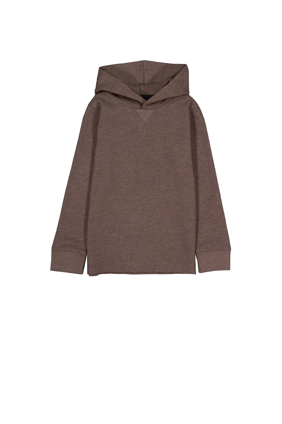 Boy's (4-16) Thermal Hoodie - Heather Espresso