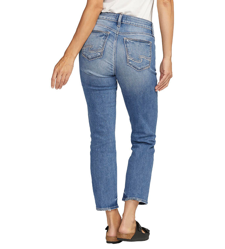 Ladies Elyse Straight Crop Jean