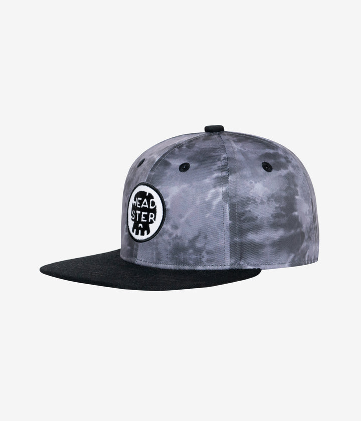 Kid's Black Tie Dye Snapback Hat