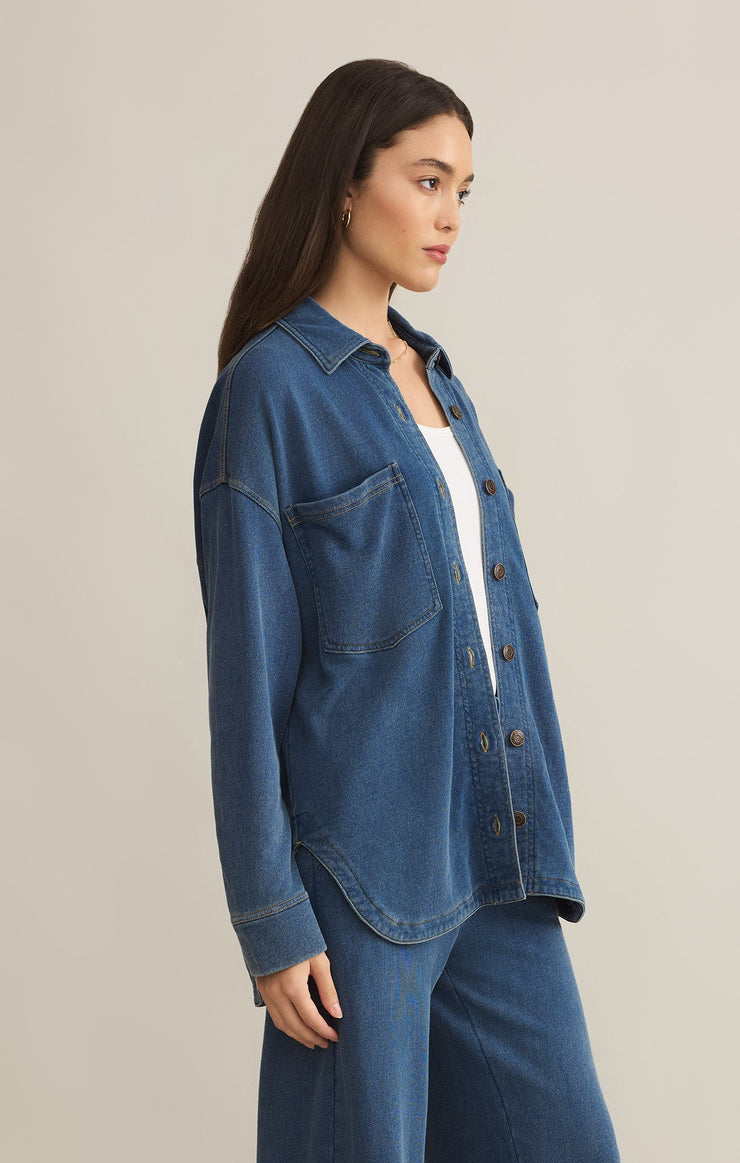 Ladies All Day Knit Denim Jacket