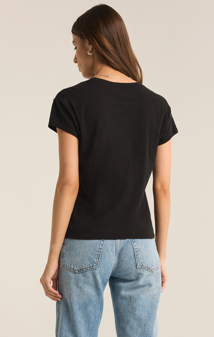 Ladies Modern Slub Tee - Black