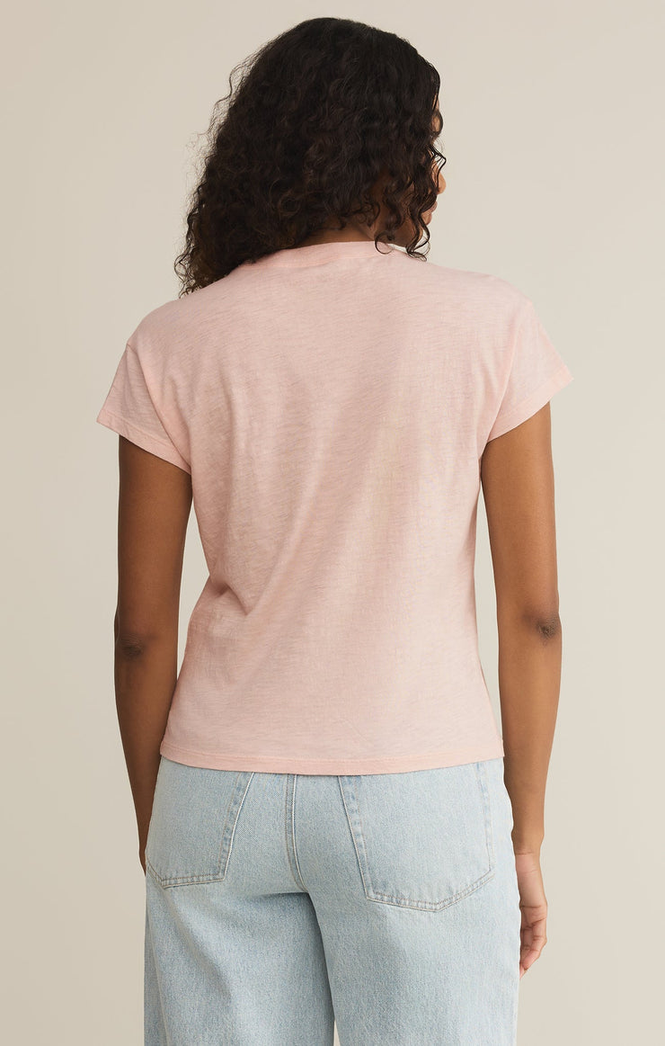 Ladies Modern Slub Tee - Pink Salt