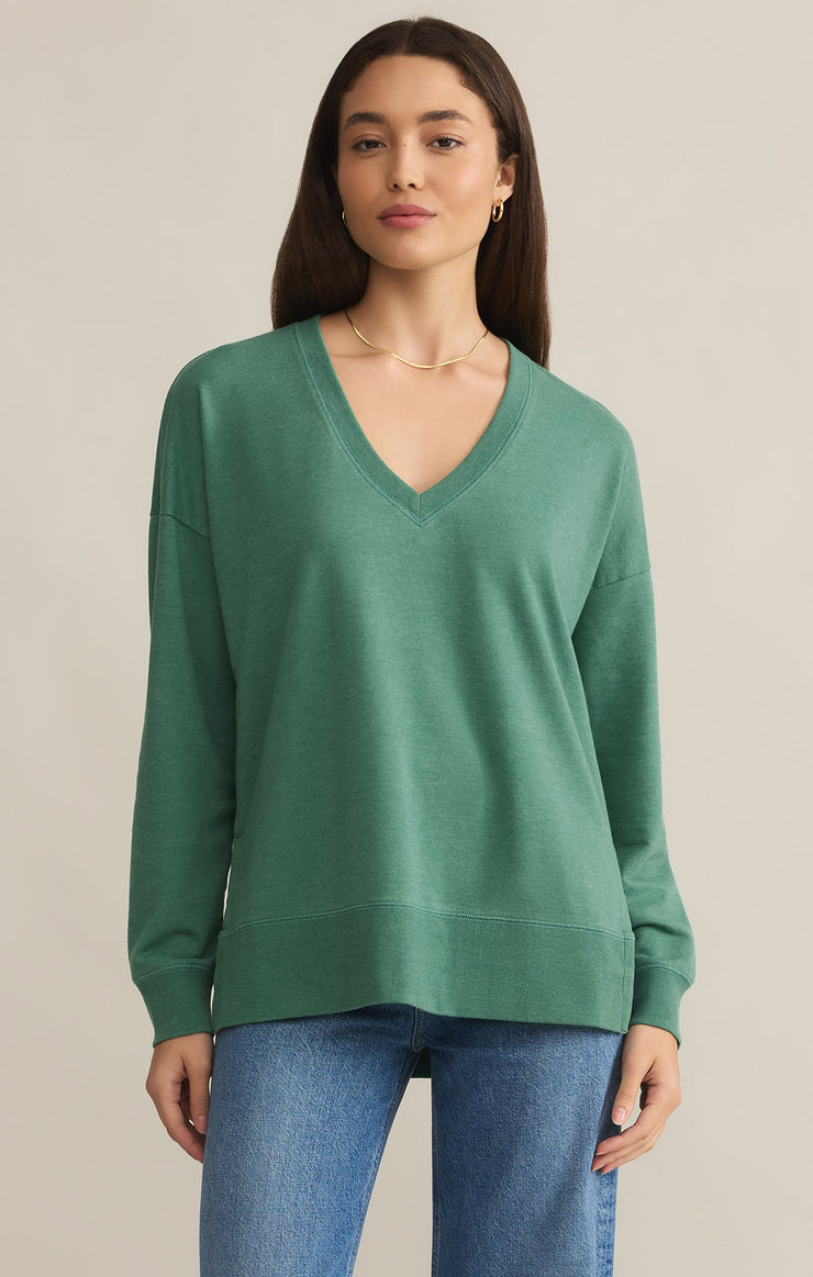 Ladies Modern V-Neck Weekender - Botanical Green