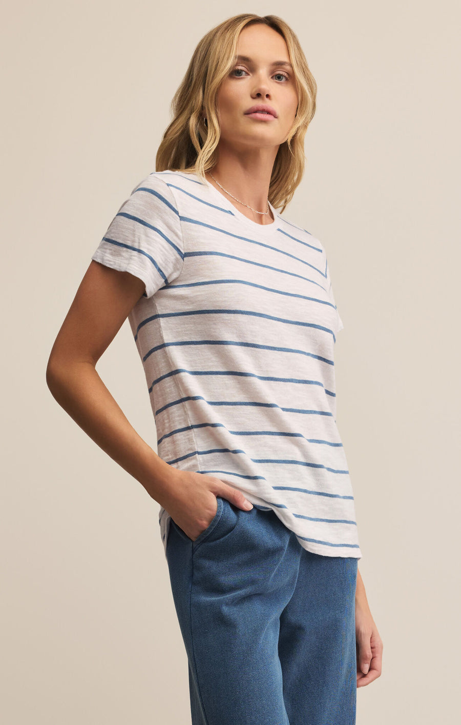 Ladies Foundation Striped Tee