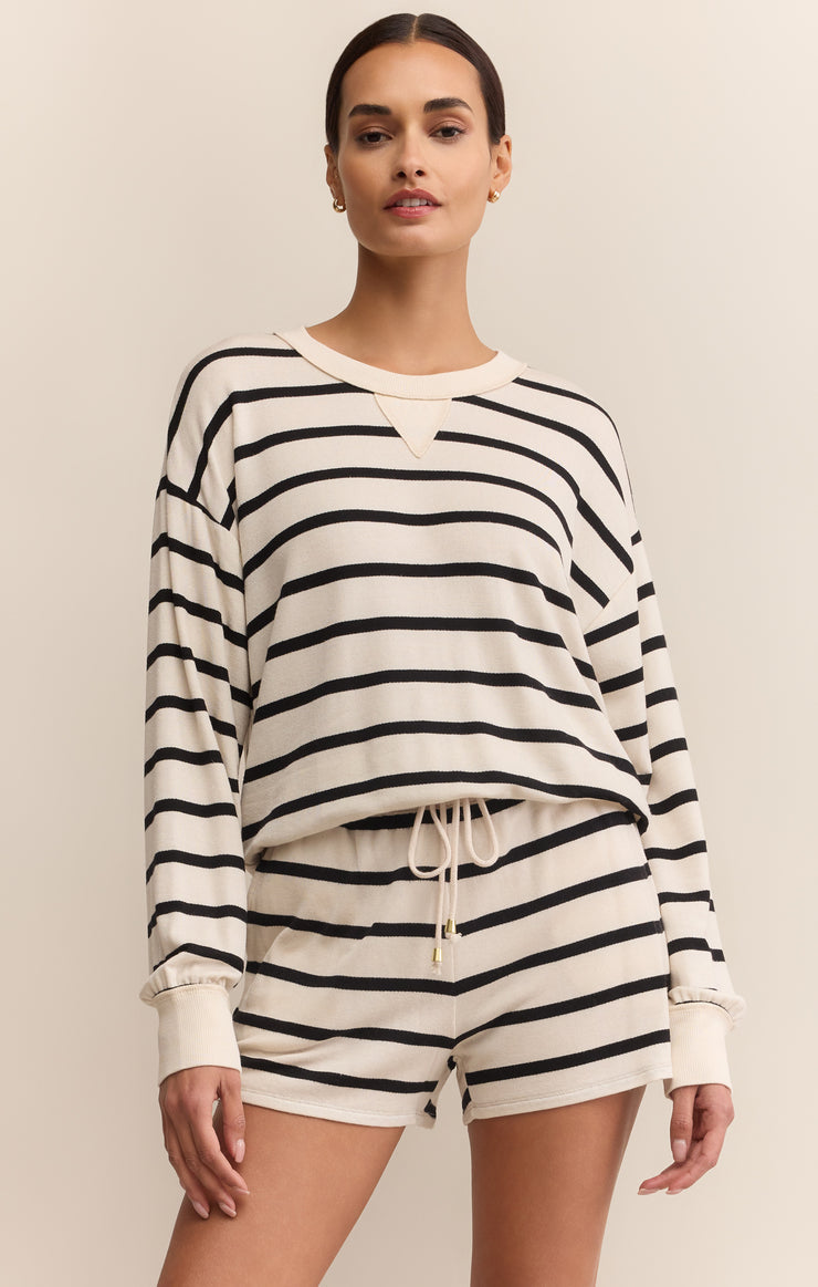 Ladies Stand Out Striped Sweater