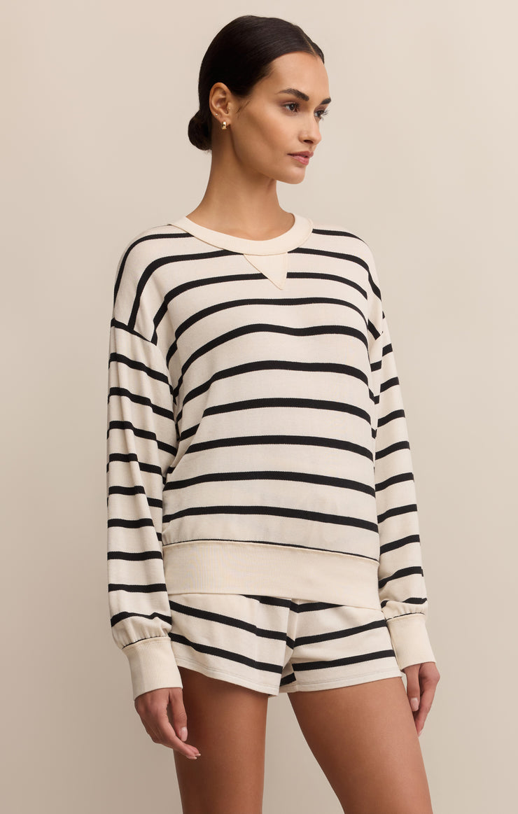 Ladies Stand Out Striped Sweater