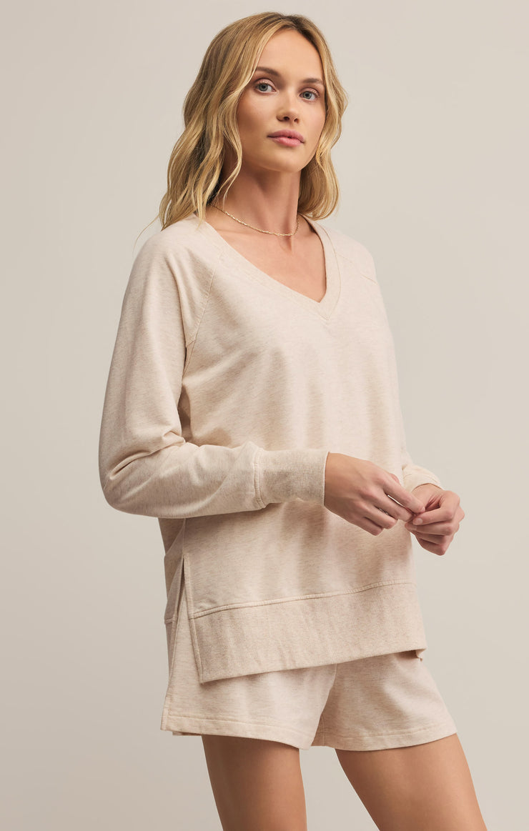 Ladies V-Neck Weekender - Light Oatmeal