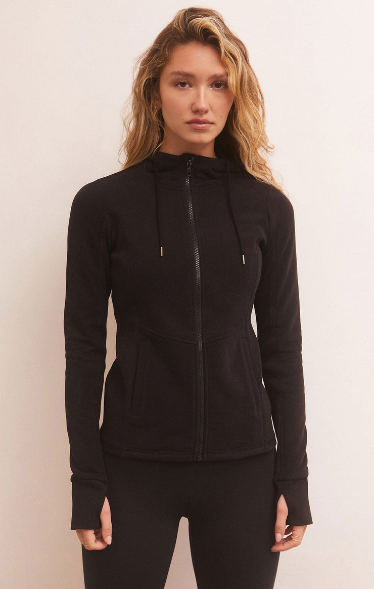 Ladies Scuba Hoodie - Black