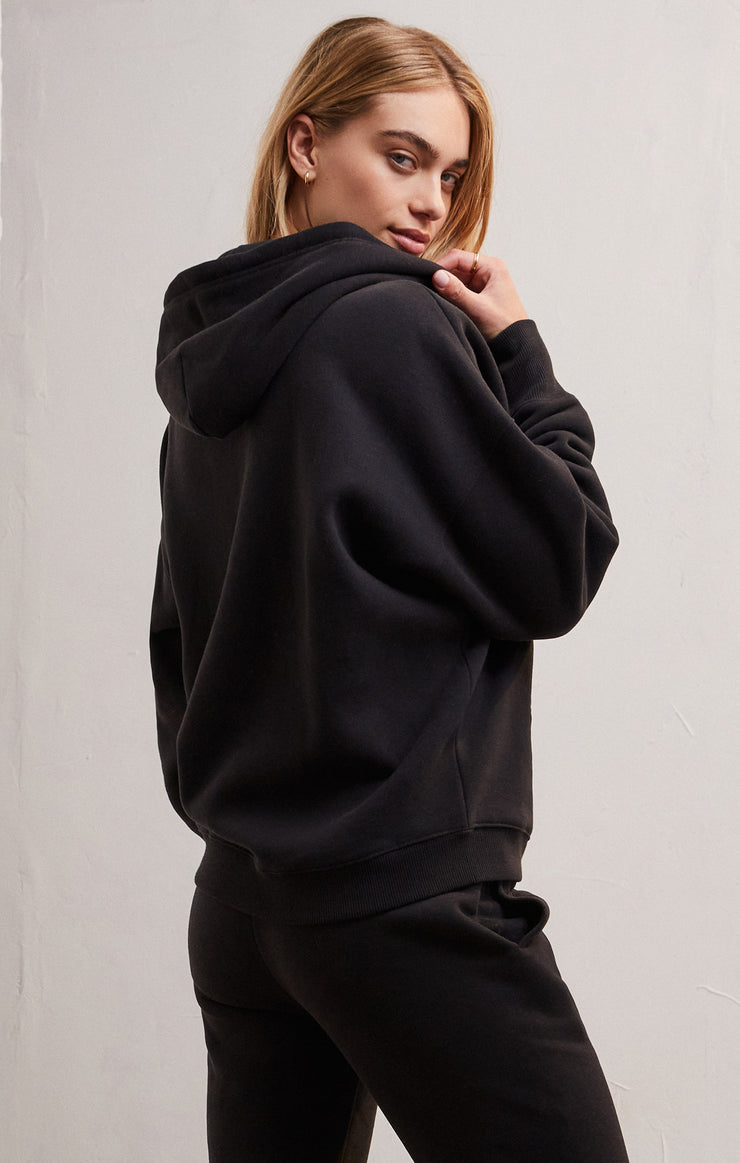 Ladies Oversized Hoodie - Black