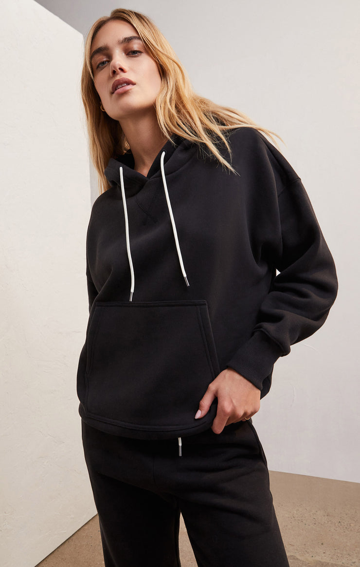 Ladies Oversized Hoodie - Black