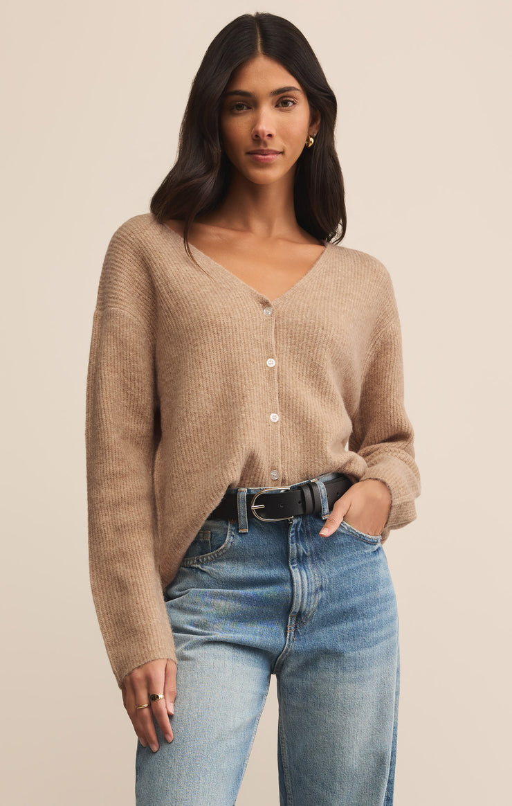 Ladies Emile Cardigan - Biscuit