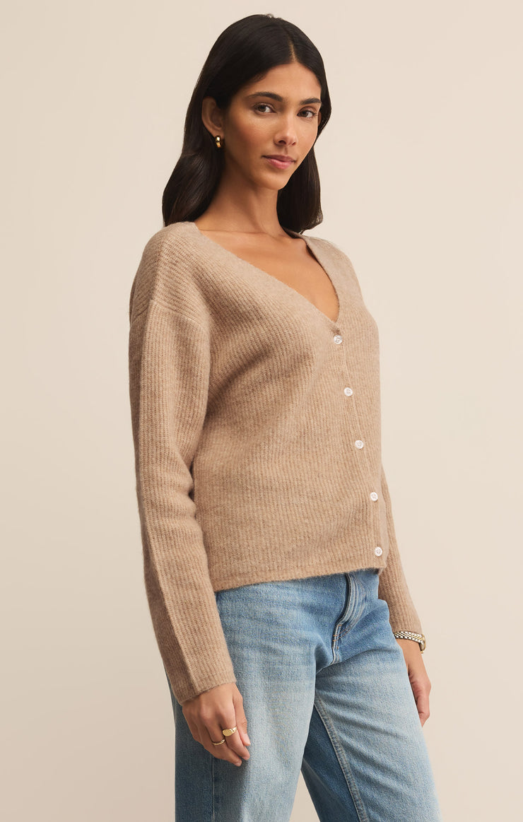 Ladies Emile Cardigan - Biscuit