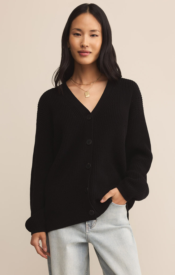 Ladies Voyager Cardigan - Black