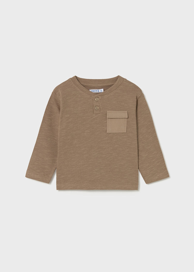 Infant Boy Long Sleeve Top - Caramel