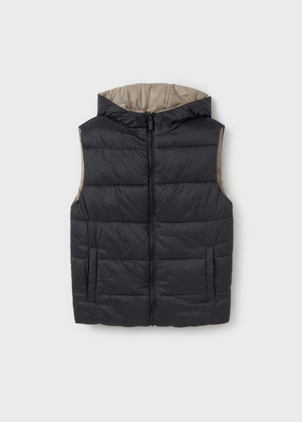 Boy's (8-16) Reversible Vest - Walnut/Black