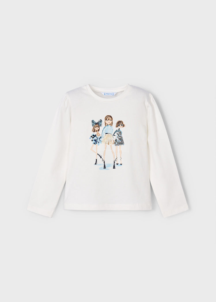 Girl's (2-9) Long Sleeve Top